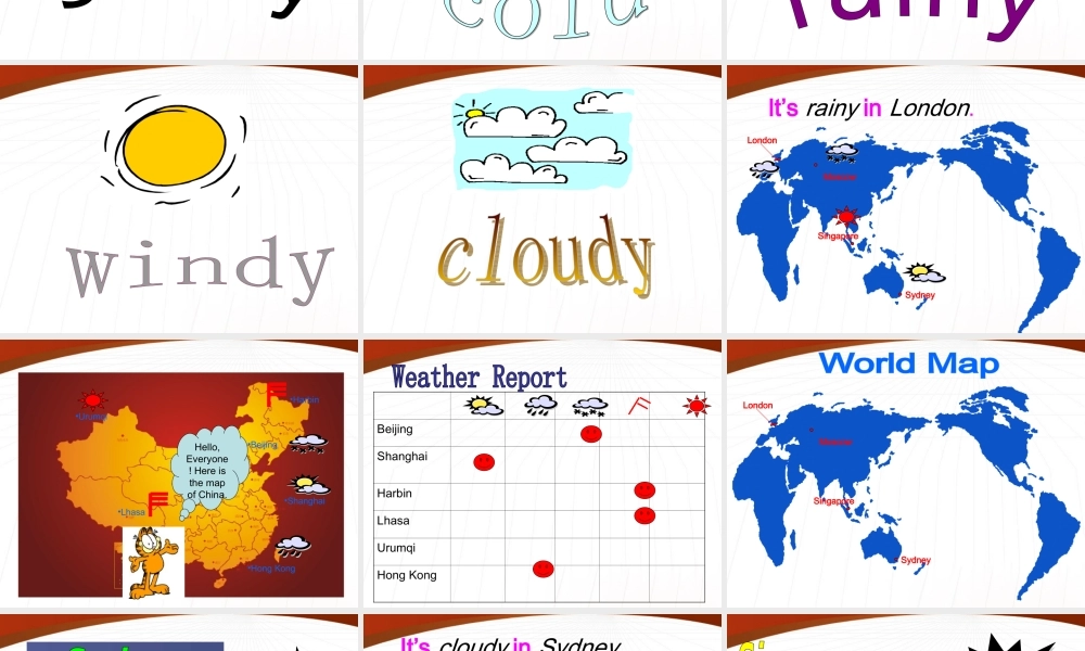 四年级英语下册 Unit4 It’s warm today课件 人教版PEP