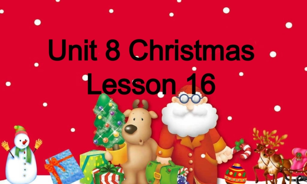 四年级英语上册 unit8 Lesson16课件 闽教版