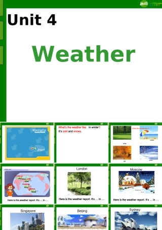 四年级英语下册 unit4 weather课件 人教版PEP
