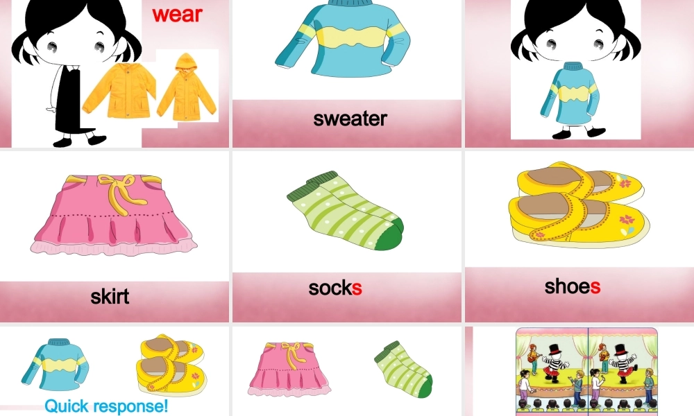 四年级英语上册 Unit8 She wears a white and black sweater课件2 （新版）湘少版