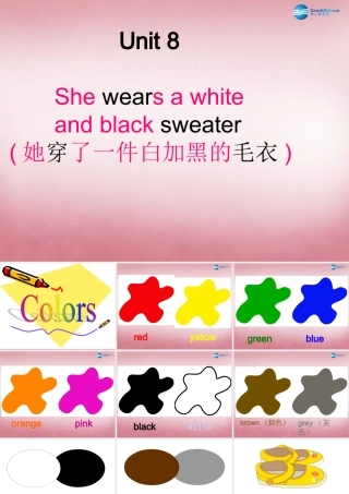 四年级英语上册 Unit8 She wears a white and black sweater课件3 （新版）湘少版