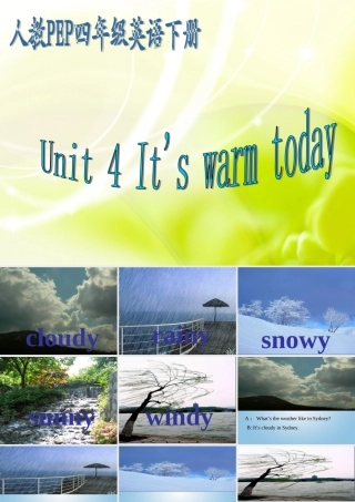 四年级英语下册 Unit4(15)课件 人教PEP