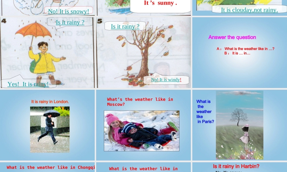 四年级英语下册 unit4课件 人教PEP