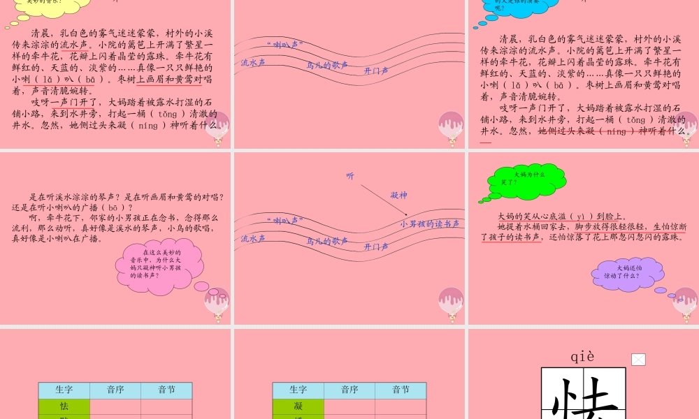 四年级语文上册 第一单元 放飞一只蝴蝶 听课件1 湘教版-湘教版小学四年级上册语文课件