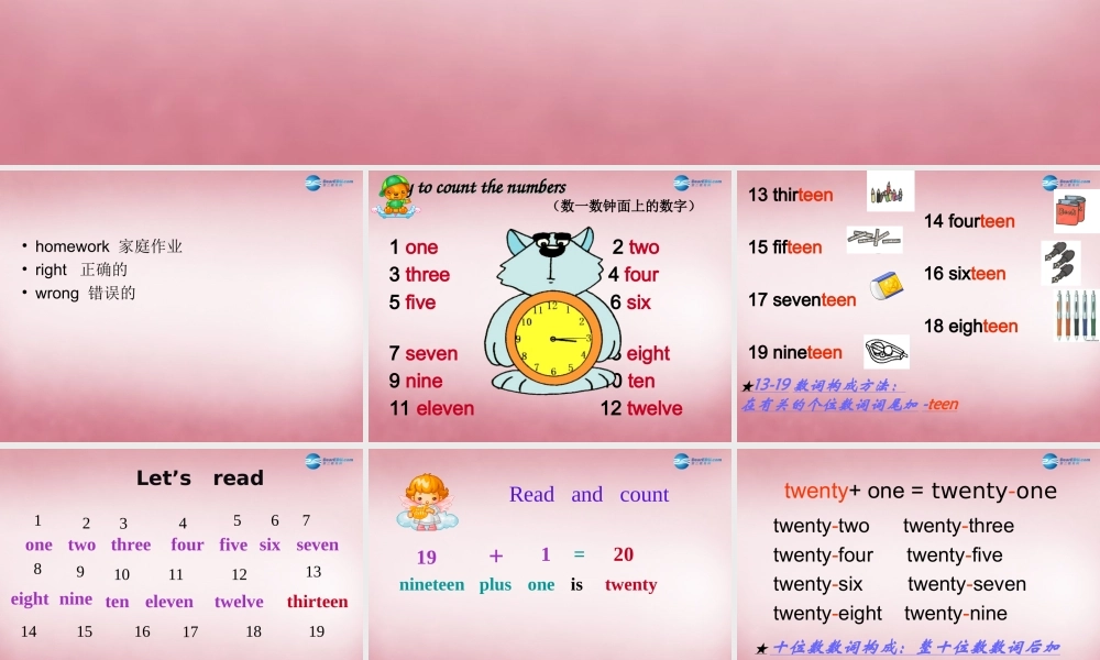 四年级英语上册 Unit9 It’s one hundred课件1 （新版）湘少版