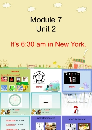 四年级英语下册 Module 7 unit 2 it's 6：30 am in new york课件2 外研版（一起）-外研版小学四年级下册英语课件