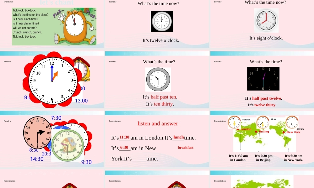 四年级英语下册 Module 7 unit 2 it's 6：30 am in new york课件5 外研版（一起）-外研版小学四年级下册英语课件