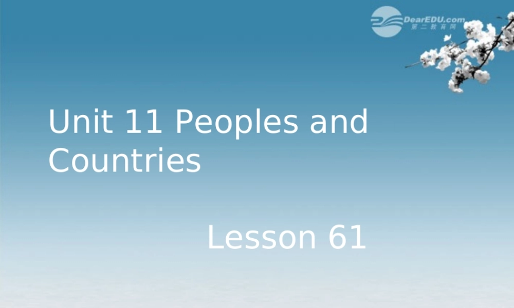 四年级英语下册 unit11 lesson61课件 人教新起点