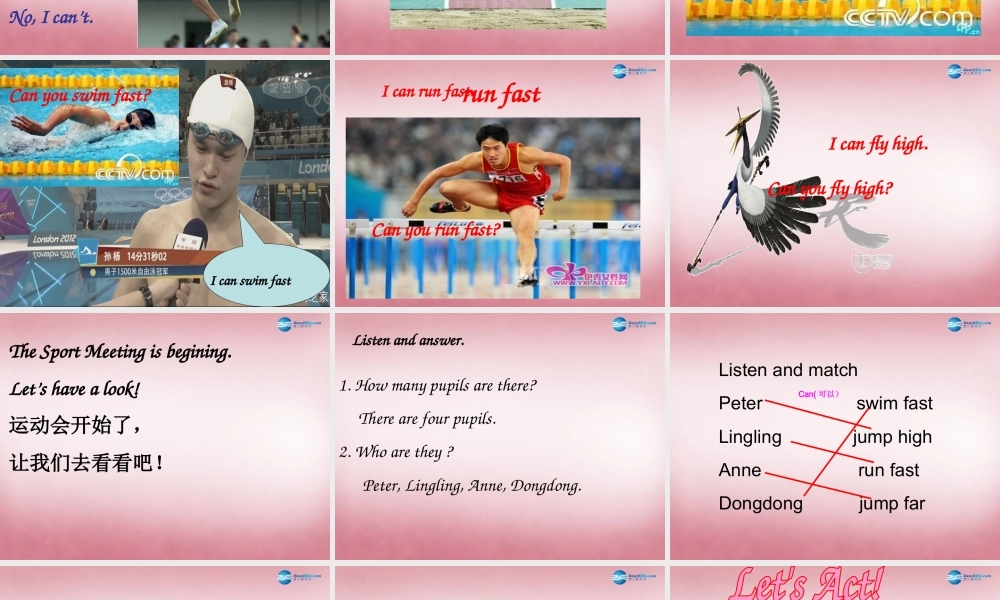 四年级英语上册 Unit12 Peter can jump high课件3 （新版）湘少版