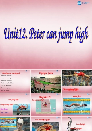 四年级英语上册 Unit12 Peter can jump high课件3 （新版）湘少版