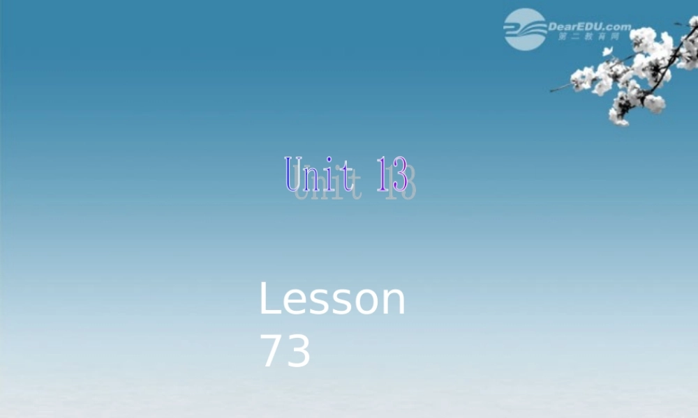 四年级英语下册 unit13 lesson73（2）课件 人教新起点