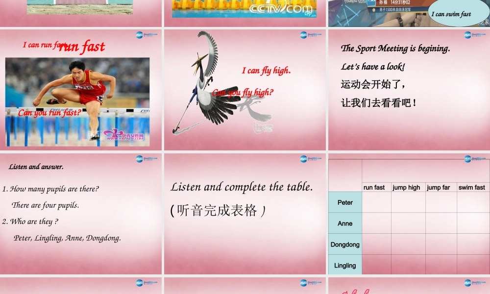 四年级英语上册 Unit12 Peter can jump high课件6 （新版）湘少版