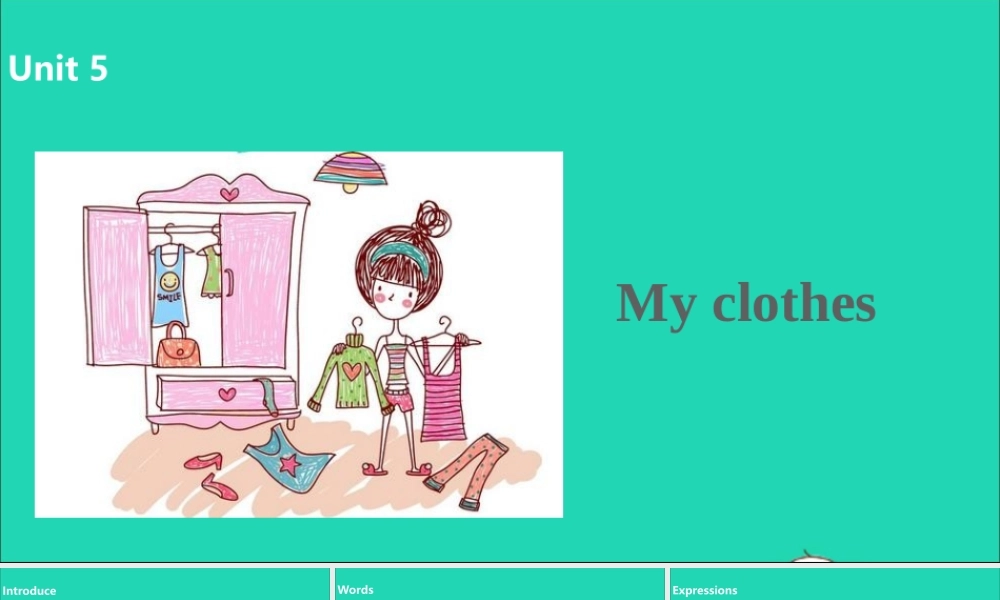 四年级英语下册 Unit 5 My clothes（第1课时）课件 人教PEP版-人教PEP小学四年级下册英语课件