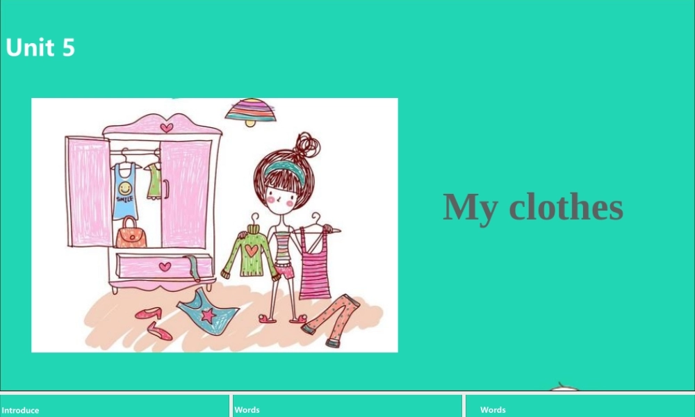 四年级英语下册 Unit 5 My clothes（第2课时）课件 人教PEP版-人教PEP小学四年级下册英语课件