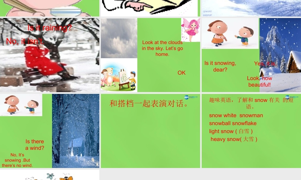 四年级英语下册《Unit 3 Is It Snowing》课件3 陕旅版