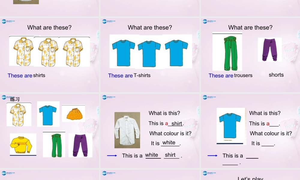 四年级英语上册《Lesson 1 Skirt and Pants》课件1 冀教版