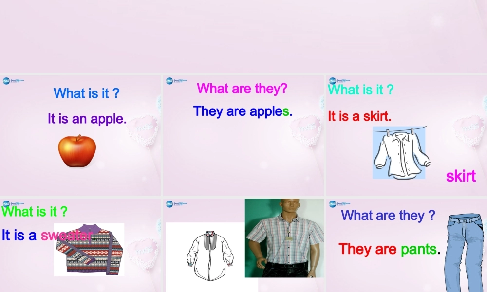 四年级英语上册《Lesson 1 Skirt and Pants》课件2 冀教版