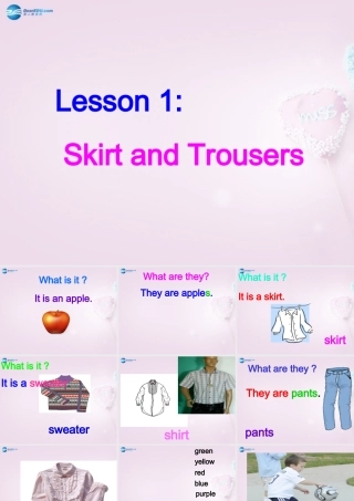 四年级英语上册《Lesson 1 Skirt and Pants》课件2 冀教版