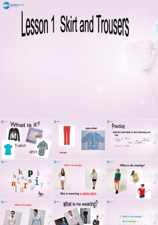 四年级英语上册《Lesson 1 Skirt and Pants》课件3 冀教版