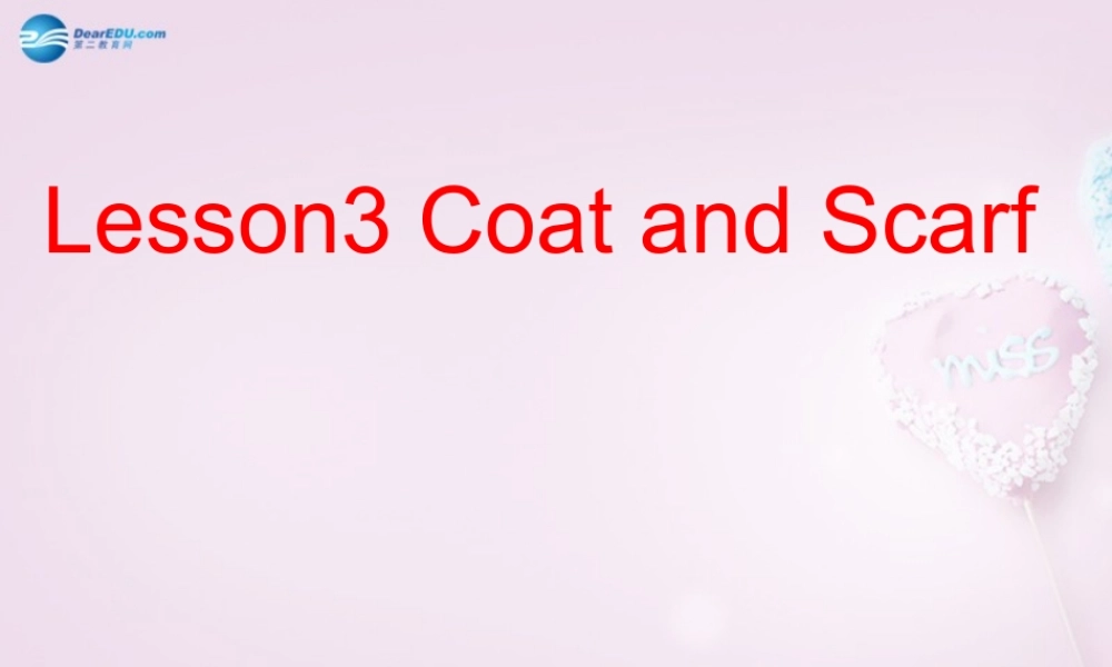 四年级英语上册《Lesson 3 Coat and Scarf》课件4 冀教版