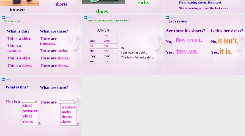 四年级英语上册《Lesson 4 Shoes and Socks》课件2 冀教版