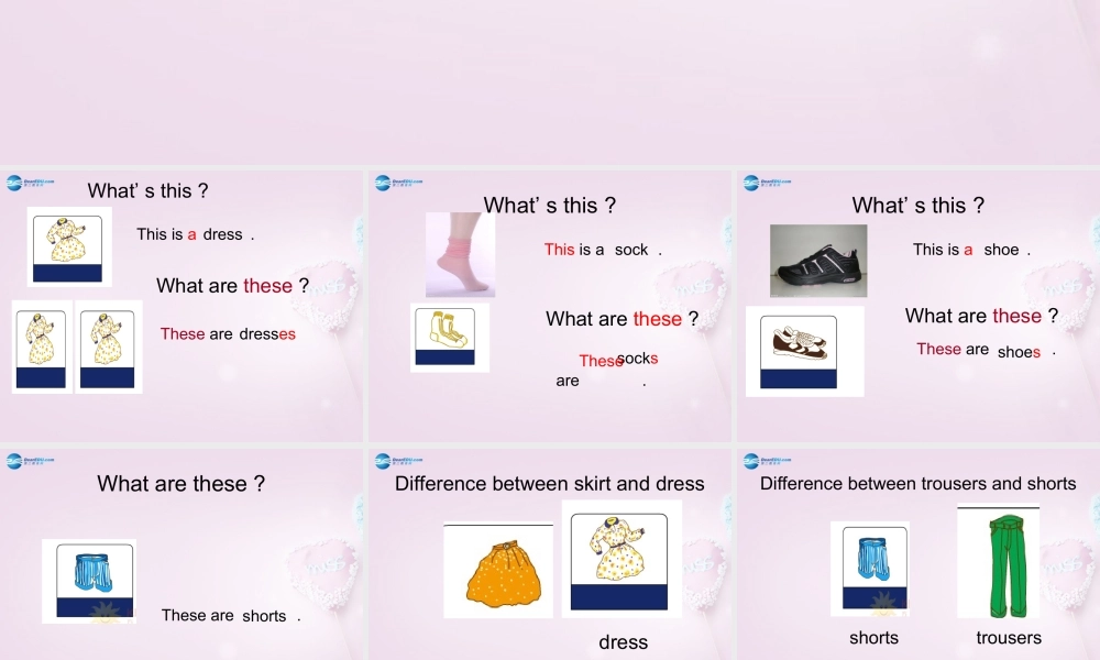 四年级英语上册《Lesson 4 Shoes and Socks》课件3 冀教版