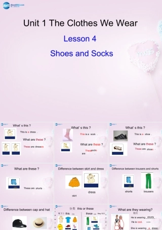 四年级英语上册《Lesson 4 Shoes and Socks》课件3 冀教版