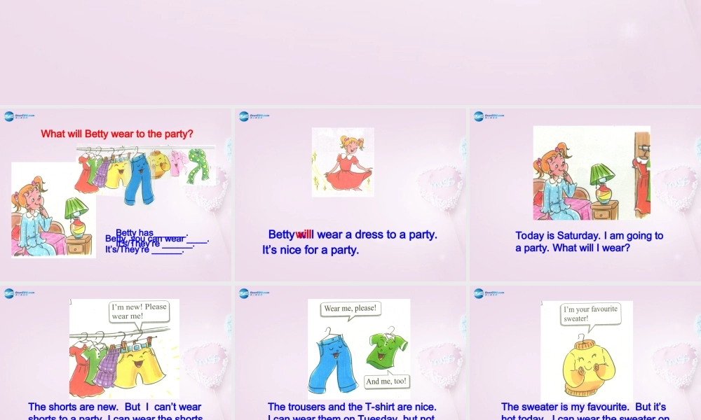 四年级英语上册《Lesson 6 Betty’s Clothes》课件 冀教版