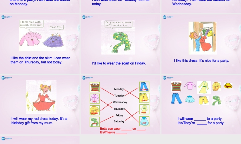 四年级英语上册《Lesson 6 Betty’s Clothes》课件 冀教版