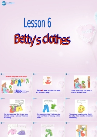 四年级英语上册《Lesson 6 Betty’s Clothes》课件 冀教版