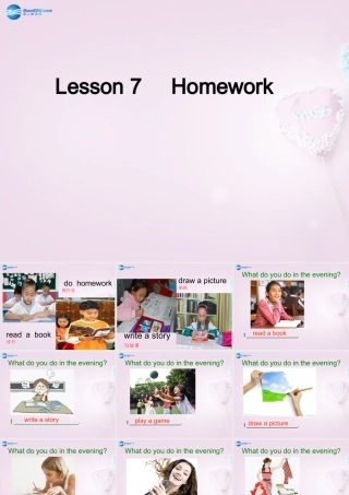 四年级英语上册《Lesson 7 Homework》课件3 冀教版