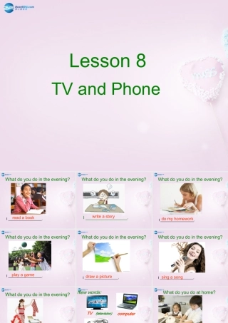 四年级英语上册《Lesson 8 TV and Phone》课件2 冀教版