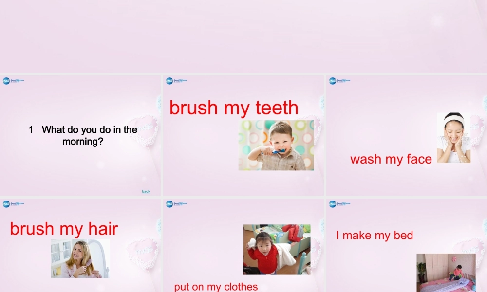 四年级英语上册《Lesson 10 Brush and Wash》课件4 冀教版