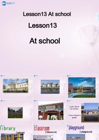 四年级英语上册《Lesson 13 At school》课件3 冀教版