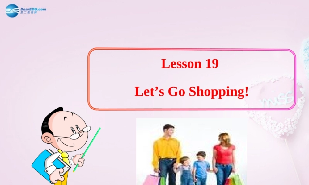 四年级英语上册《Lesson 19 Let’s go shopping》课件1 冀教版