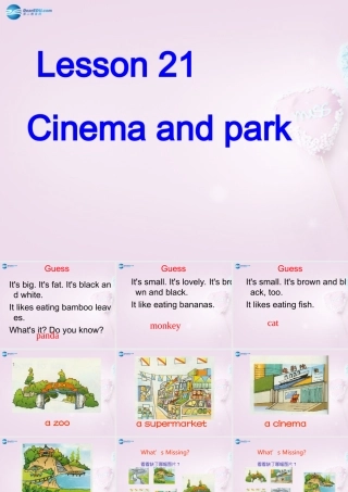 四年级英语上册《Lesson 21 Cinema and park》课件2 冀教版