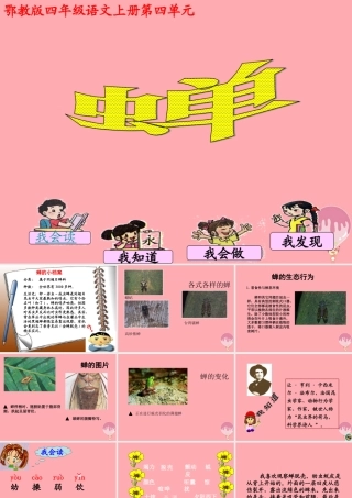四年级语文上册 第四单元 蝉课件2 鄂教版-鄂教版小学四年级上册语文课件
