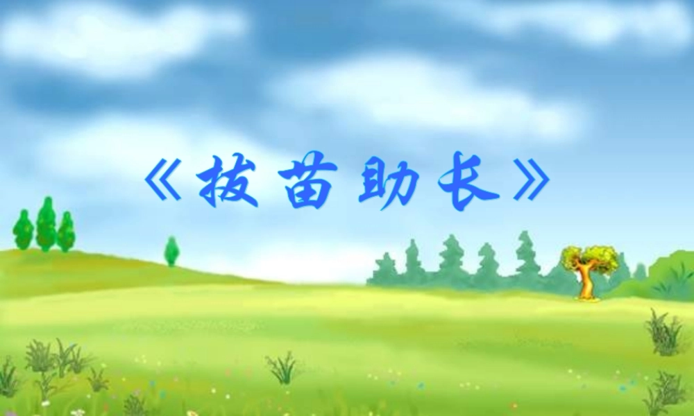 四年级语文上册 第七单元 拔苗助长课件3 湘教版-湘教版小学四年级上册语文课件