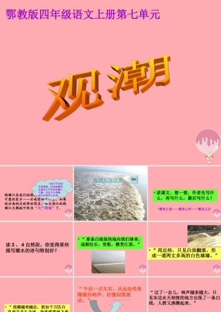 四年级语文上册 第七单元 观潮课件2 鄂教版-鄂教版小学四年级上册语文课件