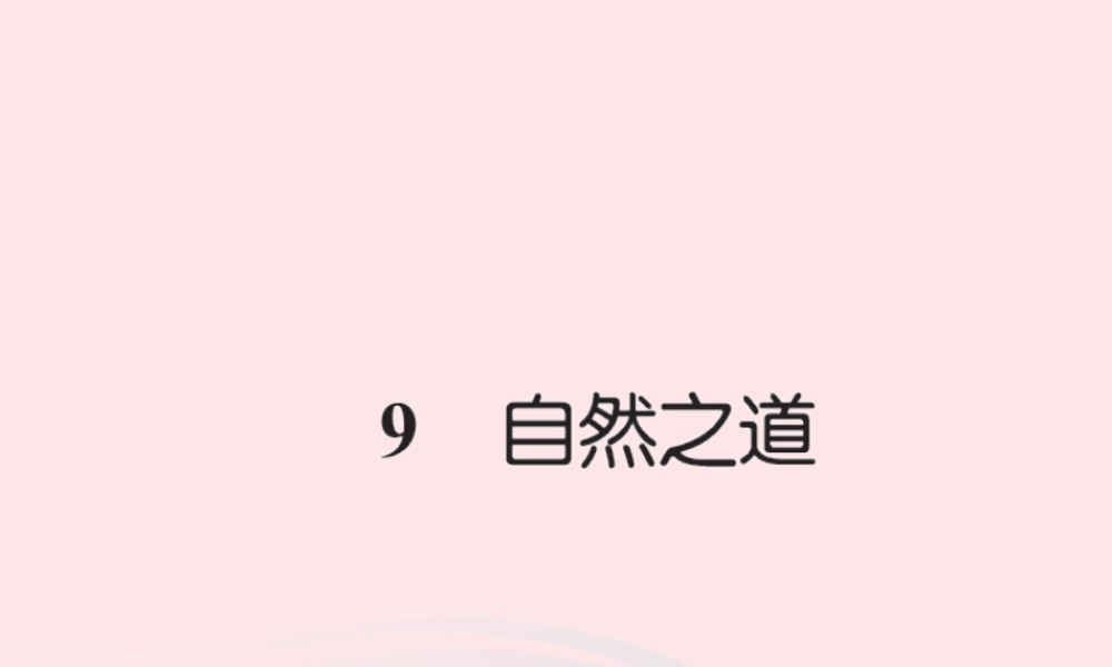 四年级语文下册 第3组 9 自然之道习题课件 新人教版-新人教版小学四年级下册语文课件