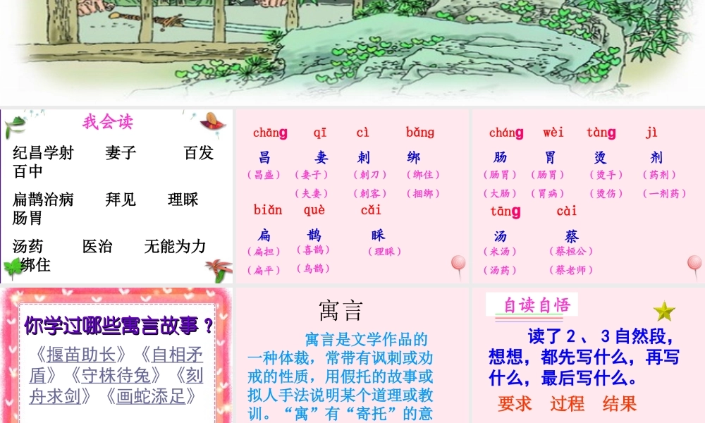 四年级语文下册 第八单元 28《寓言两则》课堂教学课件2 新人教版-新人教版小学四年级下册语文课件