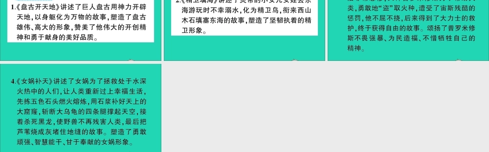 四年级语文上册 第四单元知识盘点作业课件 新人教版-新人教版小学四年级上册语文课件