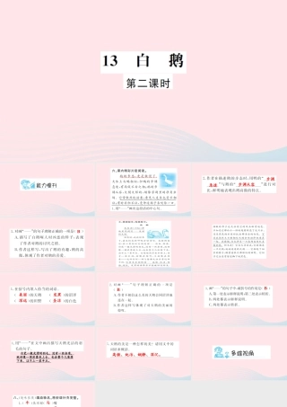 四年级语文上册 第四组 13 白鹅（第2课时）习题课件 新人教版-新人教版小学四年级上册语文课件