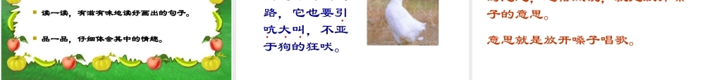 四年级语文上册 第四组 13《白鹅》课堂教学课件2 新人教版-新人教版小学四年级上册语文课件