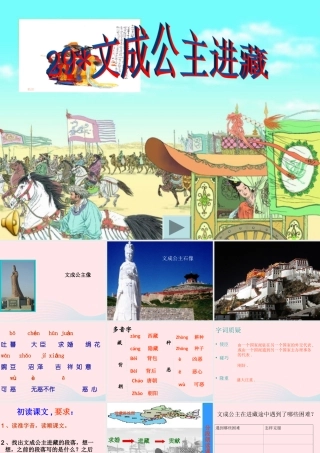 四年级语文下册 第八单元 29《文成公主进藏》课堂教学课件3 新人教版-新人教版小学四年级下册语文课件