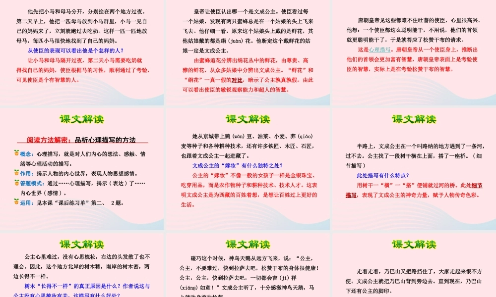 四年级语文下册 第八单元 30 文成公主进藏（第1课时）课件 新人教版-新人教版小学四年级下册语文课件