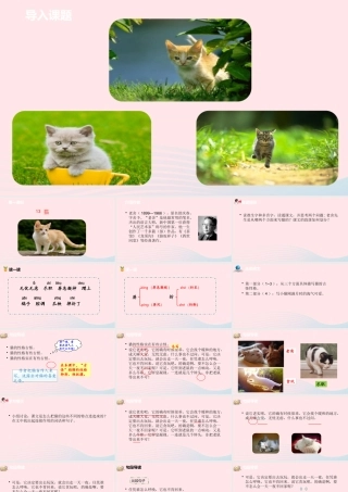 四年级语文下册 第4单元 13猫课件 新人教版-新人教版小学四年级下册语文课件