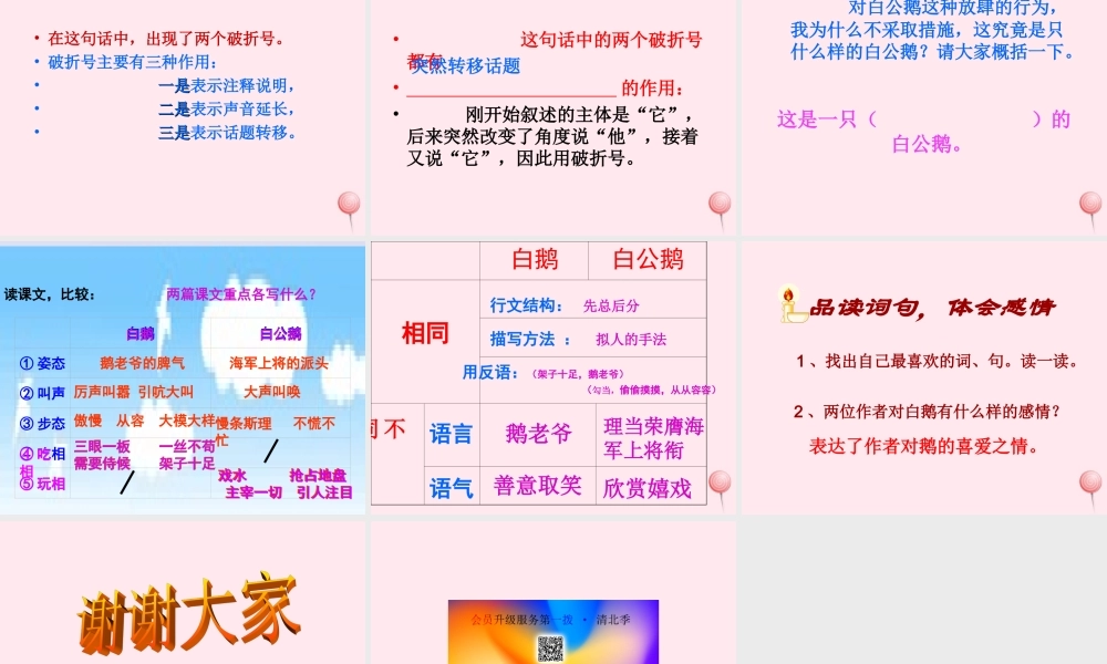 四年级语文上册 第四组 14《白公鹅》课堂教学课件2 新人教版-新人教版小学四年级上册语文课件