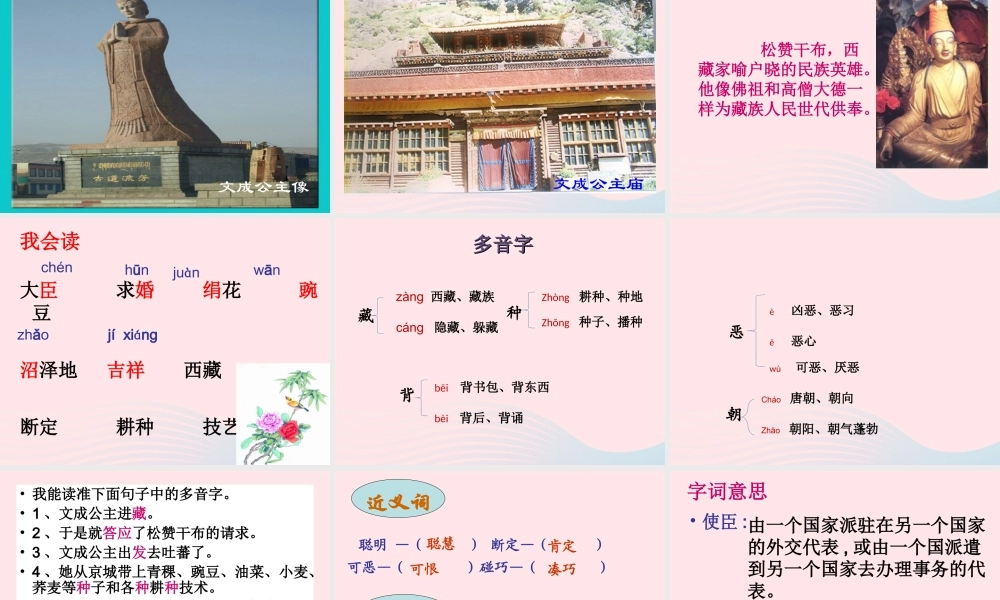 四年级语文下册 第八单元 30 文成公主进藏课件1 新人教版-新人教版小学四年级下册语文课件