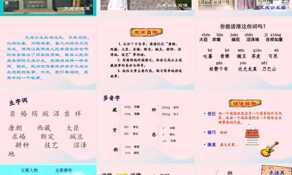 四年级语文下册 第八单元 30 文成公主进藏课件2 新人教版-新人教版小学四年级下册语文课件